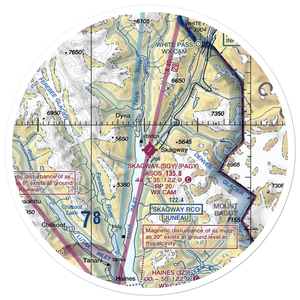 Skagway Airport (SGY) VFR Sectional Sticker (30 mile)