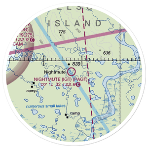 Nightmute Airport (IGT) VFR Sectional Sticker (20 mile)