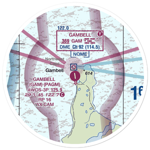 Gambell Airport (GAM) VFR Sectional Sticker (20 mile)