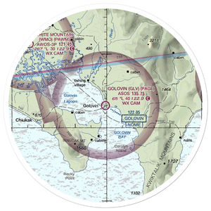 Golovin Airport (GLV) VFR Sectional Sticker (30 mile)