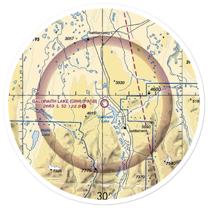 Galbraith Lake Airport (GBH) VFR Sectional Sticker (30 mile)