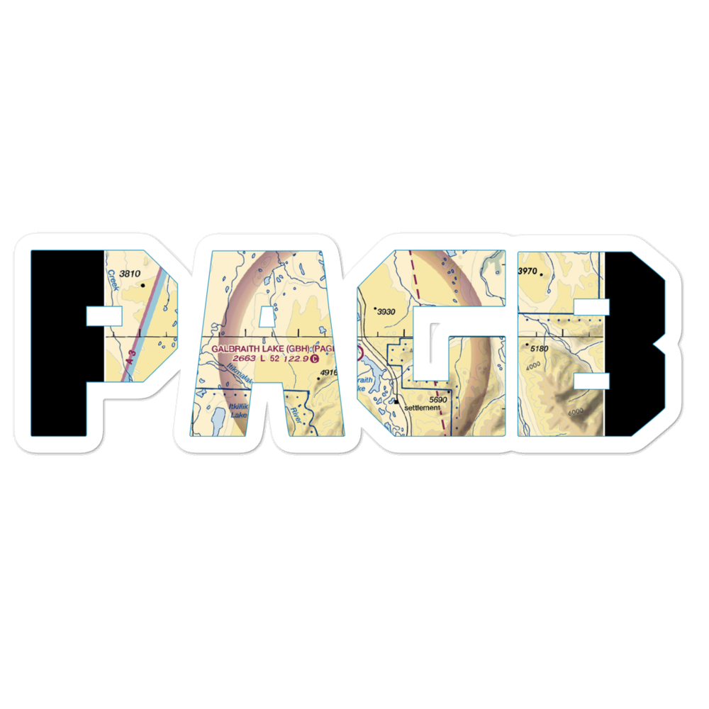 Galbraith Lake Airport (GBH) VFR Sectional Sticker 