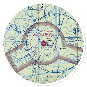 Edward G. Pitka Sr Airport (GAL) VFR Sectional Sticker (30 mile)