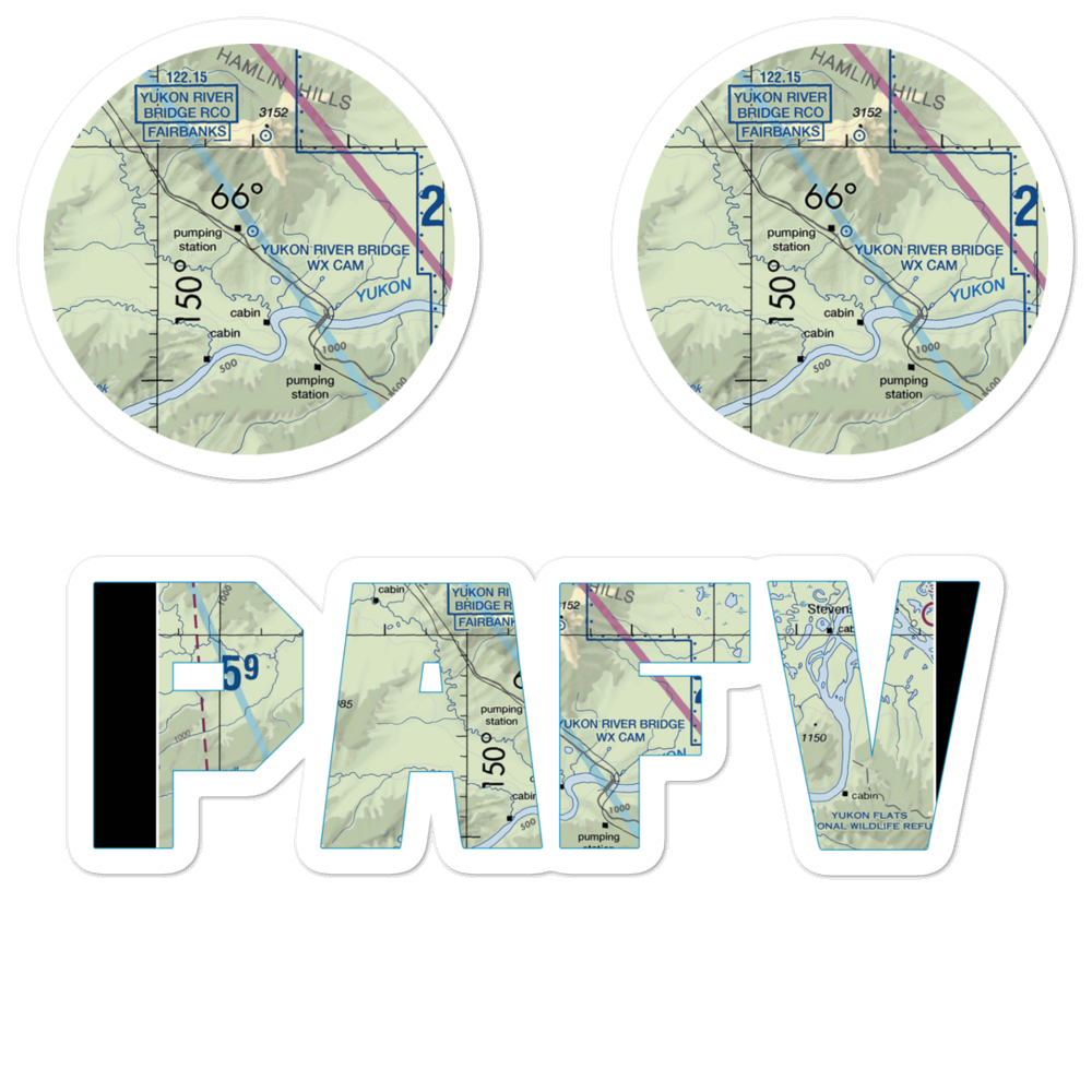 Five Mile Airport (FVM) VFR Sectional Sticker Pack 