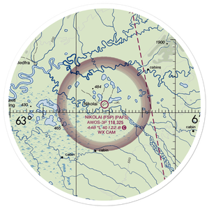 Nikolai Airport (FSP) VFR Sectional Sticker (30 mile)