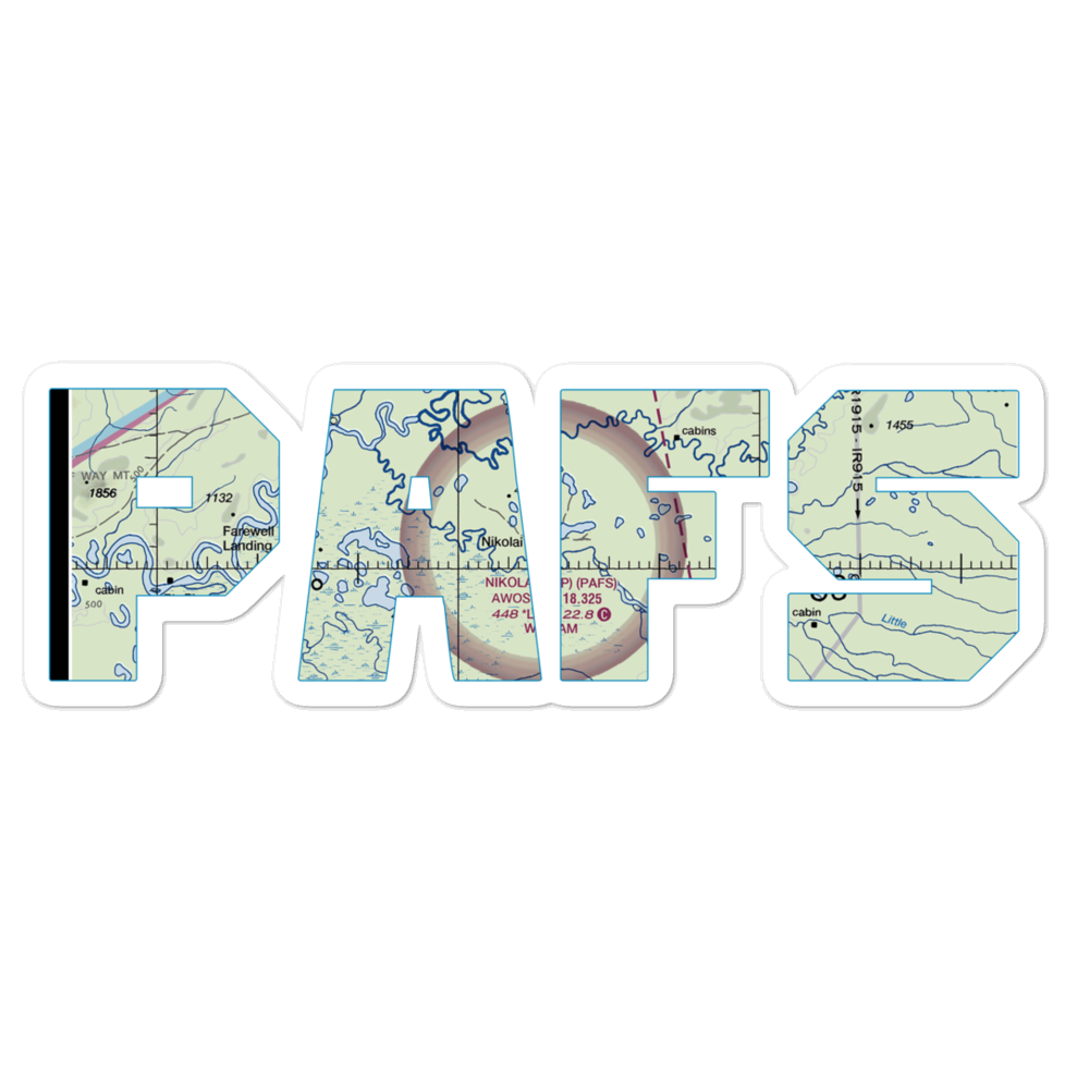 Nikolai Airport (FSP) VFR Sectional Sticker 