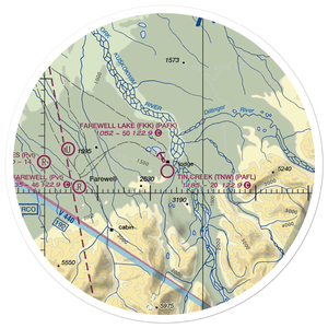 Farewell Lake Seaplane Base (FKK) VFR Sectional Sticker (30 mile)