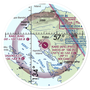 Kake Airport (AFE) VFR Sectional Sticker (20 mile)