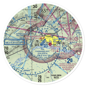 Fairbanks International Airport (FAI) VFR Sectional Sticker (30 mile)