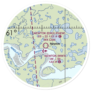 Newtok Airport (EWU) VFR Sectional Sticker (20 mile)
