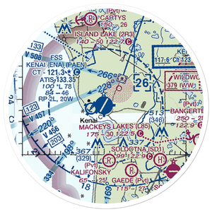 Kenai Municipal Airport (ENA) VFR Sectional Sticker (20 mile)