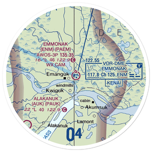 Emmonak Airport (ENM) VFR Sectional Sticker (20 mile)