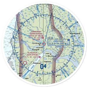 Emmonak Airport (ENM) VFR Sectional Sticker (30 mile)