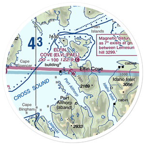 Elfin Cove Seaplane Base (ELV) VFR Sectional Sticker (20 mile)