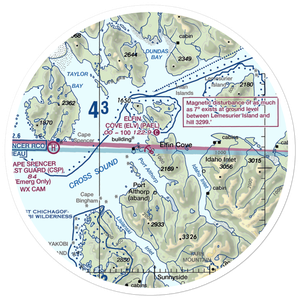 Elfin Cove Seaplane Base (ELV) VFR Sectional Sticker (30 mile)