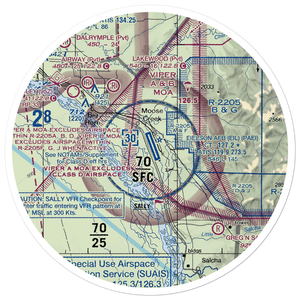 Eielson Air Force Base (EIL) VFR Sectional Sticker (30 mile)