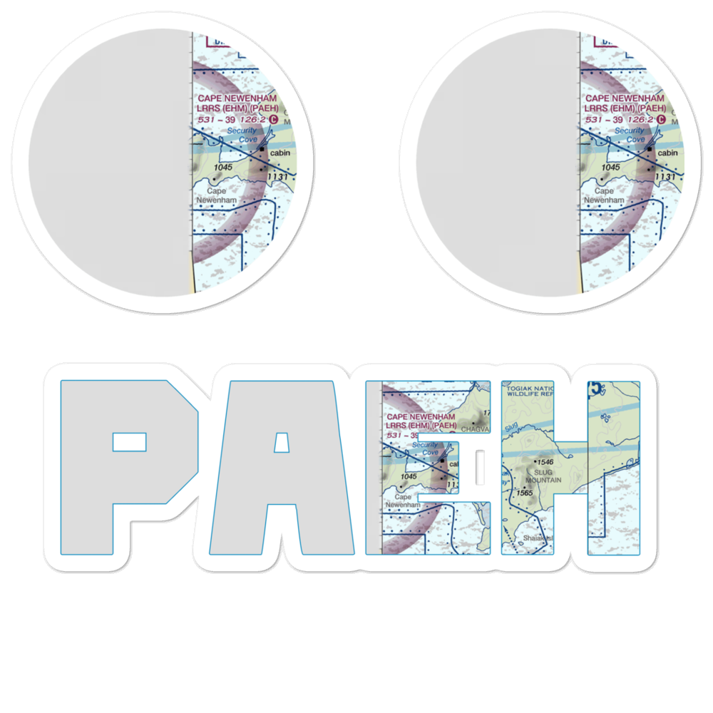 Cape Newenham LRRS Airport (EHM) VFR Sectional Sticker Pack 