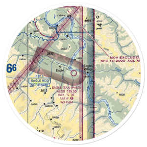 Eagle Airport (EAA) VFR Sectional Sticker (30 mile)
