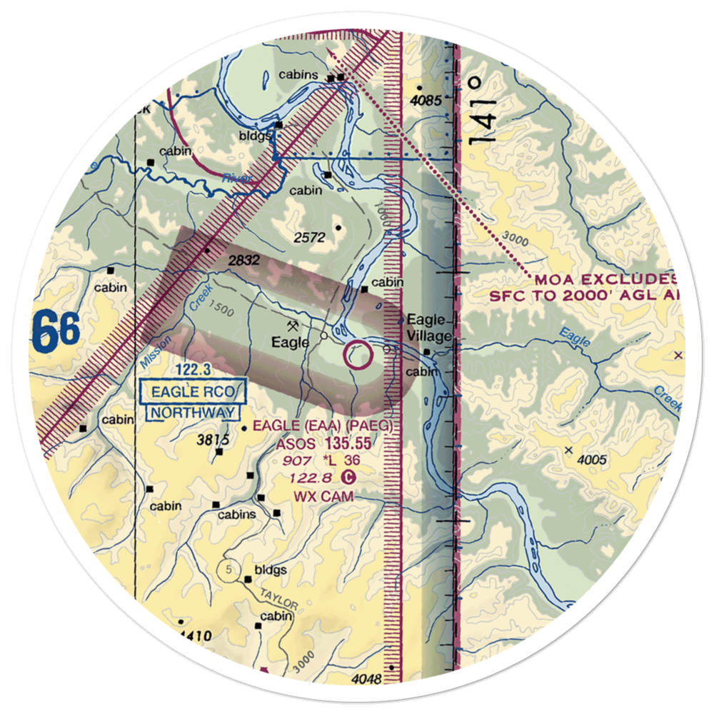 Eagle Airport (EAA) VFR Sectional Sticker (30 mile) 