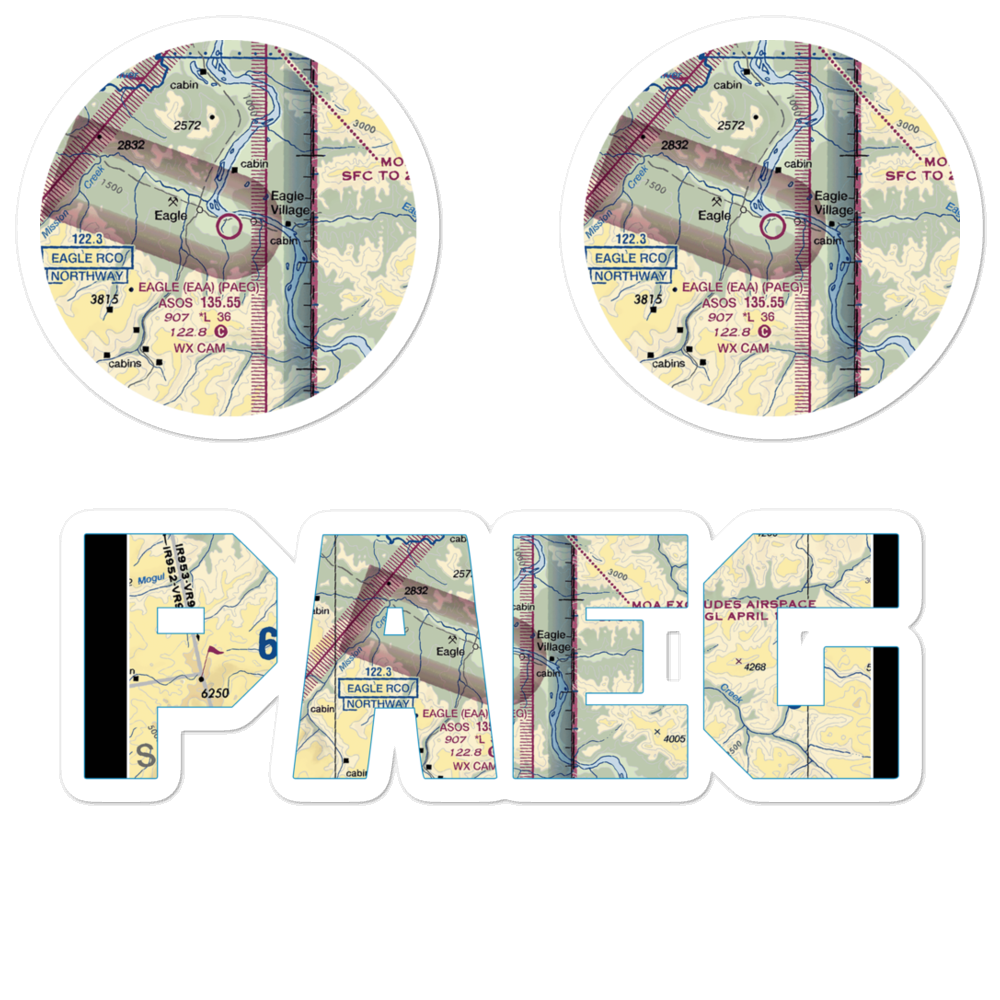 Eagle Airport (EAA) VFR Sectional Sticker Pack 