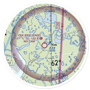 Eek Airport (EEK) VFR Sectional Sticker (20 mile)