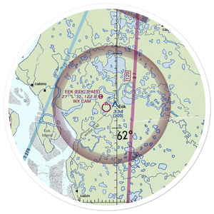 Eek Airport (EEK) VFR Sectional Sticker (30 mile)