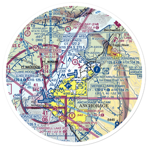 Elmendorf Air Force Base (EDF) VFR Sectional Sticker (30 mile)