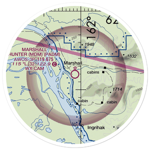 Marshall Don Hunter Sr Airport (MDM) VFR Sectional Sticker (20 mile)