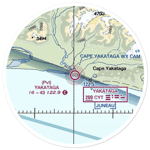 Yakataga Airport (CYT) VFR Sectional Sticker (20 mile)
