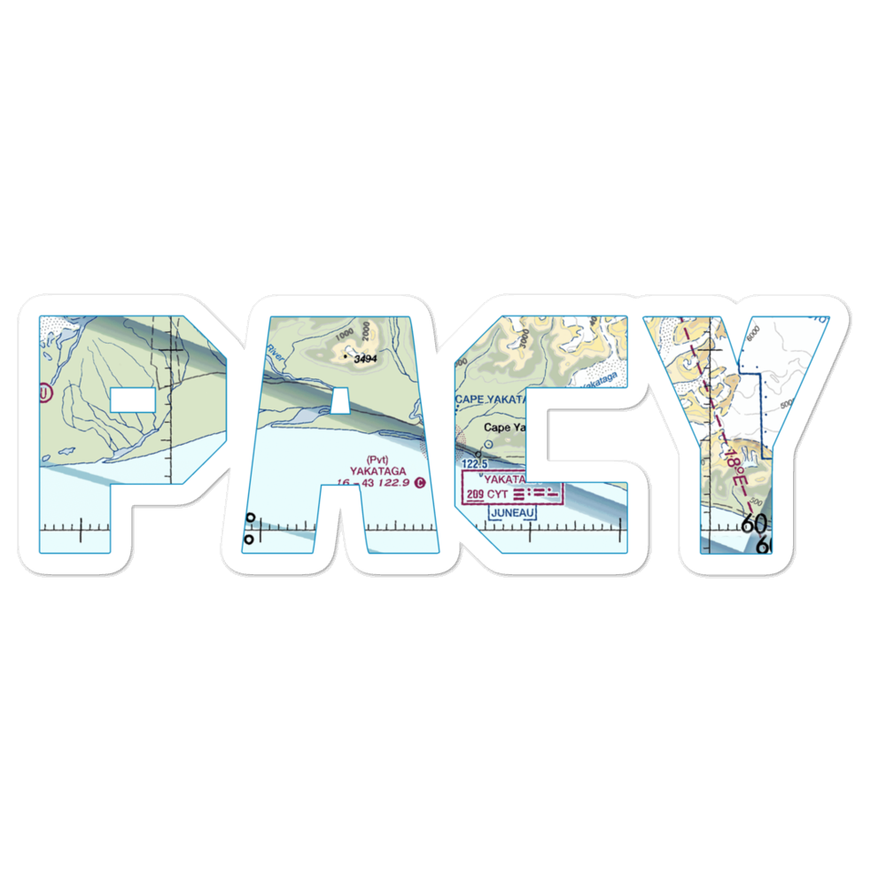 Yakataga Airport (CYT) VFR Sectional Sticker 