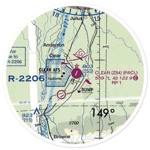 Clear Airport (Z84) VFR Sectional Sticker (20 mile)