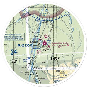Clear Airport (Z84) VFR Sectional Sticker (30 mile)