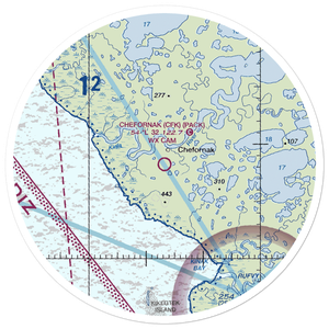 Chefornak Airport (CFK) VFR Sectional Sticker (30 mile)