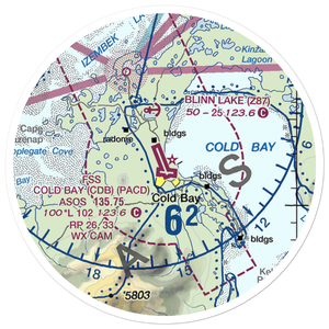 Cold Bay Airport (CDB) VFR Sectional Sticker (20 mile)