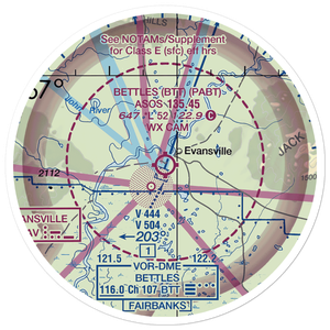 Bettles Airport (BTT) VFR Sectional Sticker (20 mile)