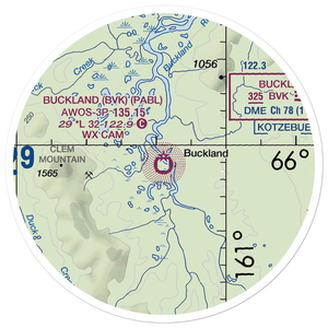 Buckland Airport (BVK) VFR Sectional Sticker (20 mile)