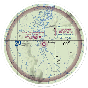 Buckland Airport (BVK) VFR Sectional Sticker (30 mile)
