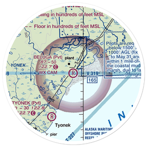 Beluga Airport (BLG) VFR Sectional Sticker (20 mile)