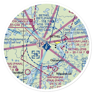 Bethel Airport (BET) VFR Sectional Sticker (20 mile)