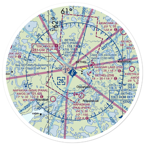 Bethel Airport (BET) VFR Sectional Sticker (30 mile)