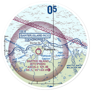Barter Island LRRS Airport (BTI) VFR Sectional Sticker (20 mile)