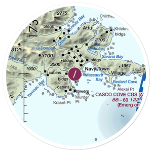 Casco Cove Coast Guard Station (ATU) VFR Sectional Sticker (20 mile)
