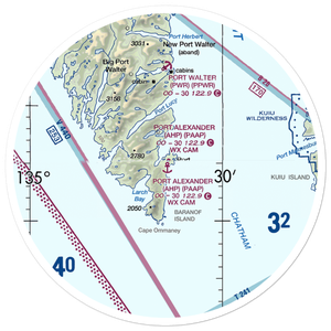 Port Alexander Seaplane Base (AHP) VFR Sectional Sticker (30 mile)