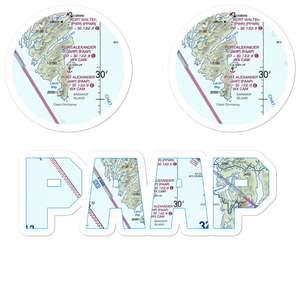 Port Alexander Seaplane Base (AHP) VFR Sectional Sticker Pack