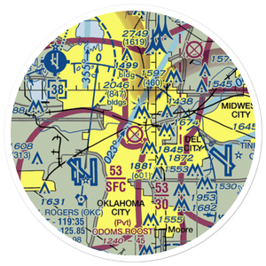 Downtown Airpark (DWN) VFR Sectional Sticker (20 mile)