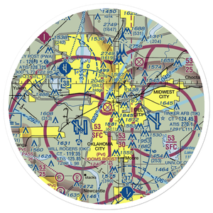 Downtown Airpark (DWN) VFR Sectional Sticker (30 mile)