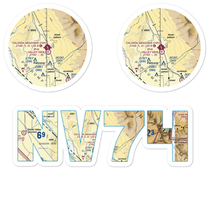 Calvada Meadows Airport (74P) VFR Sectional Sticker Pack