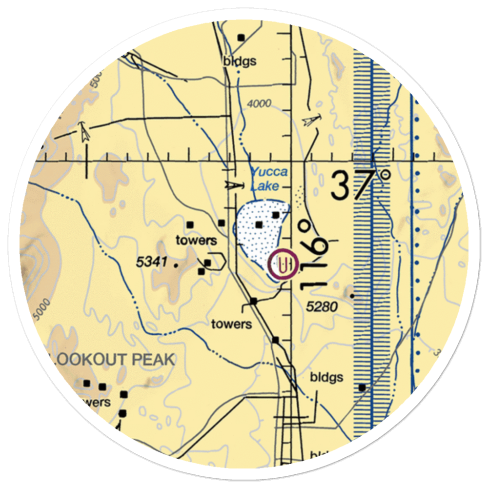 Yucca Airstrip (UCC) VFR Sectional Sticker (20 mile) 