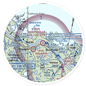 Boothville Heliport (LNQ) VFR Sectional Sticker (20 mile)