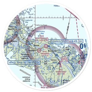 Boothville Heliport (LNQ) VFR Sectional Sticker (30 mile)